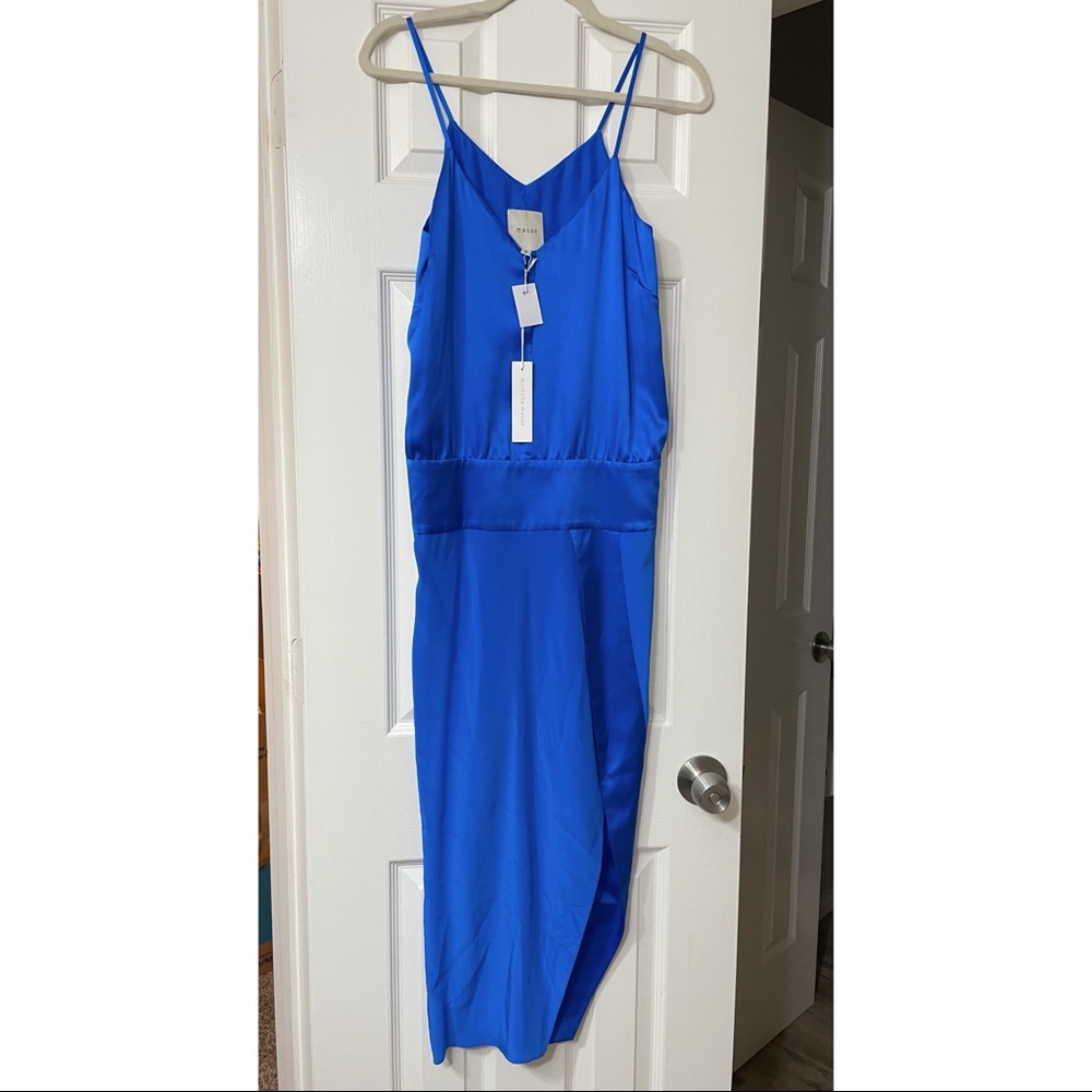 Michelle Mason blue silk dress size 0